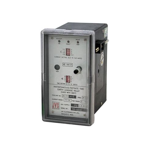 Earth Leakage Relay (setting range 0.3 to 4.8A)