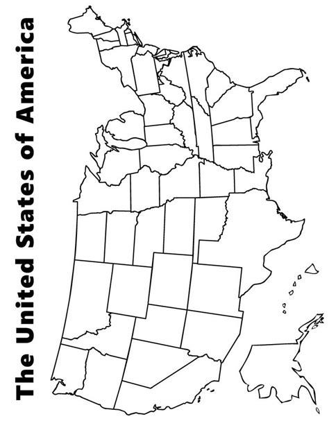 Printable blank US map - Blank printable US map (Northern America ...