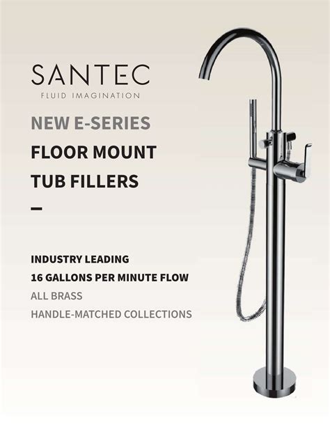 New Floor Mount Tub Fillers from Santec - Excel Marketing