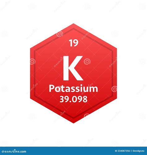 Potassium Symbol. Chemical Element of the Periodic Table Stock Vector - Illustration of icon ...