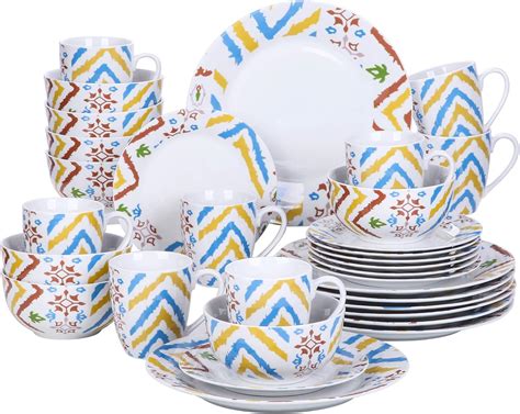 VEWEET, Series Arris, 32-Piece Dinner Set Vibrant India | Ubuy