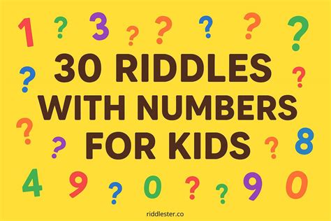 30 Fun Riddles with Numbers for Kids (With Answers) - Riddlester