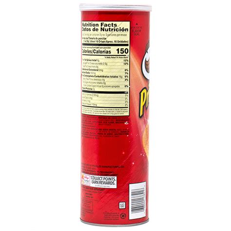 Pringles Nutrition Facts Label