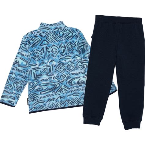 Quiksilver Little Boys Winter Fleece Zip Neck Jacket and Pants Set ...