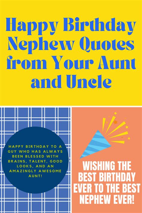 47 {NEW} Happy Birthday Nephew Quotes from Your Aunt & Uncle - Darling ...