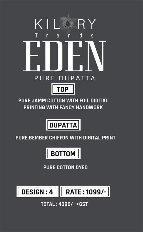 Kilory Eden Jam Cotton Exclusive Printed Salwar Kameez Collection