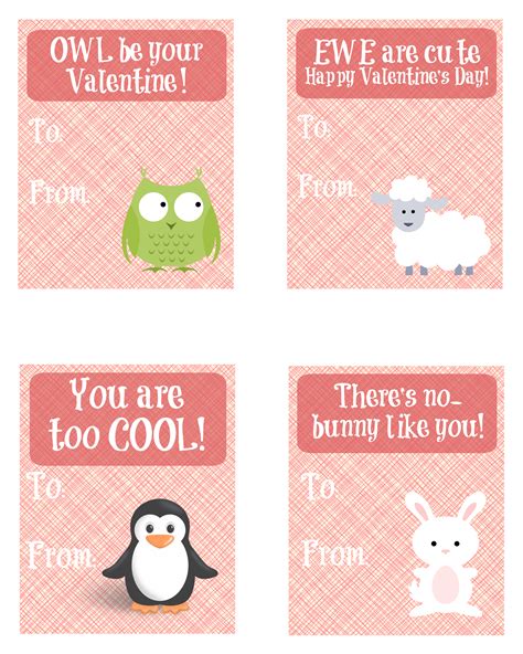 Free Cute Printable Valentine Cards: Easy & Sweet! - Printables for ...