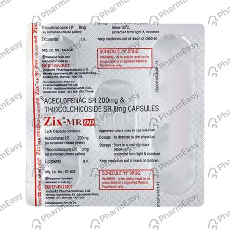 Zix Mr Od Strip Of 5 Capsules: Uses, Side Effects, Price & Dosage ...