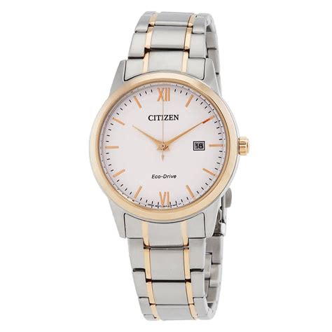 Buy Citizen Mens Stainless Steel Eco-Drive White Dial Men's Analog ...