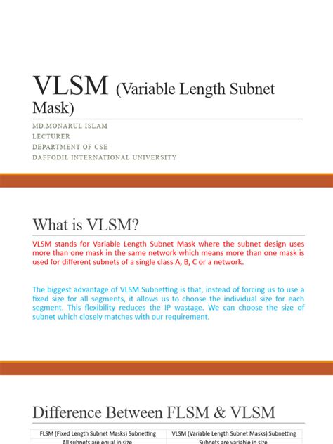 Image result for Variable Length Subnet Mask