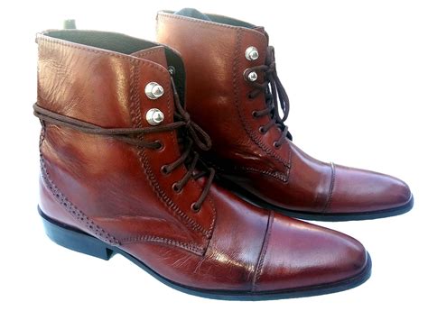 Leather Ankle Boots Men