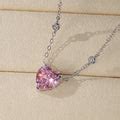 Buy Silver Plated Anti Tarnish American Diamond Studded Pink Heart ...