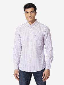 Red Tape Men Striped Casual White Shirt - Buy Red Tape Men Striped ...