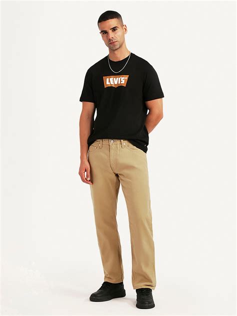 Men's 505 Beige Straight Fit Mid Rise Overdyed Jeans – Levis India Store