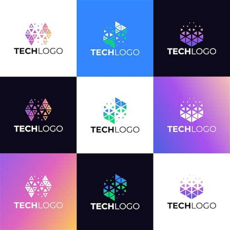 Technology Logo Design Vector Black/Color 的图像结果