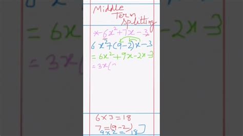 Image result for Middle Term Splitting Example