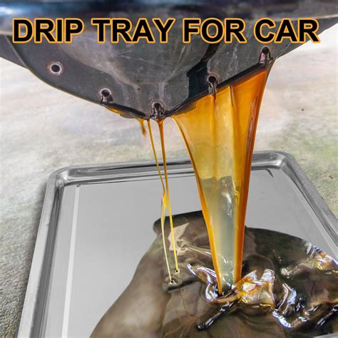 Datanly 2 Pcs Stainless Steel Oil Drip Pan for Under Car Automotive Oil ...