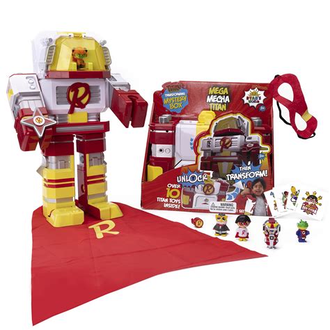 Ryans World Mega Mecha Titan Robot Chest Transforms Into Red ...