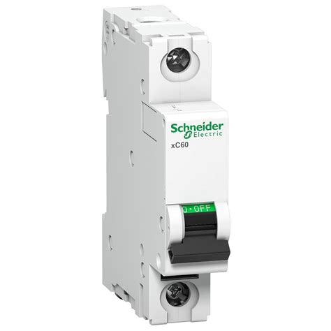Schneider Electric Acti9 xC60 1P C 6A MCB is/IEC 60898-1 - A9N1P06CGN ...