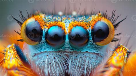 Close-Up of a Jumping Spider's Face 46675048 Stock Photo at Vecteezy
