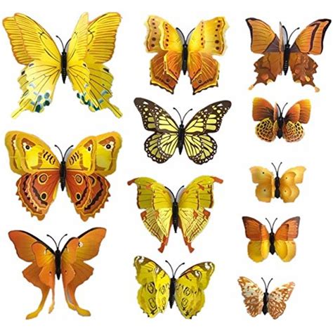 Buy 12 Pcs/Lot PVC 3D Butterfly Wall Stickers Butterflies Decors for ...