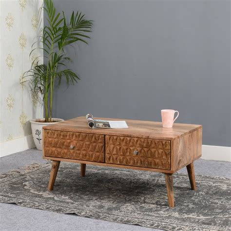 Marlow Light Mango Wood Coffee Table – Indian Hub