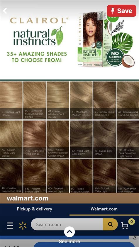 Clairol natural instincts conditioning colour shade chart – Artofit