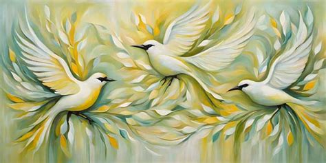 Abstract Birds Flying Painting for Social Connection | Vastu Artwork ...
