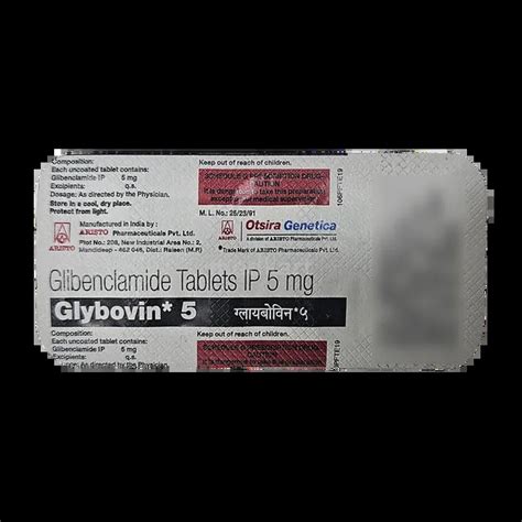 GLYBOVIN 5MG TABLET 10'S Price, Uses, Side Effects & Substitutes | Medkart