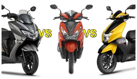 Suzuki Burgman Street 125 Vs TVS Ntorq 125 Vs Honda Grazia – Spec ...