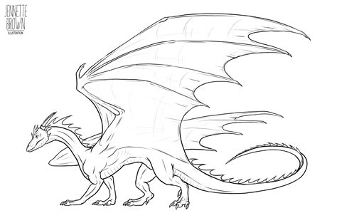 Outline Drawings Of Dragons at Logan Brewis blog