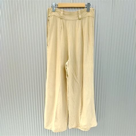 【ヨーロッパ古着】ANNA ARDIZZONE/ビンテージ/ヴィンテージ/レトロ/麻/リネン/タック/ワイドパンツ/42/ベージュ/ | 古着 ...