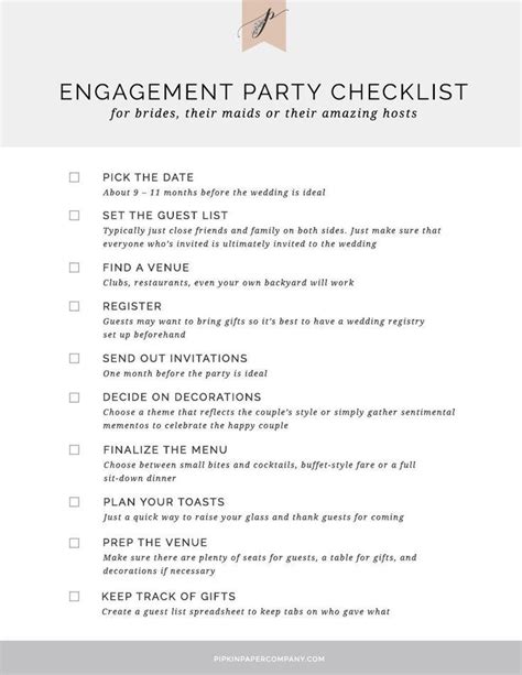 engagement party agenda