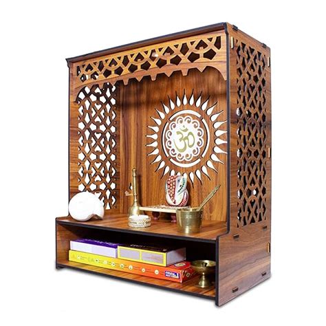 Heartily® Aastha Beautiful Wooden Pooja Mandir for Home or Puja Temple ...