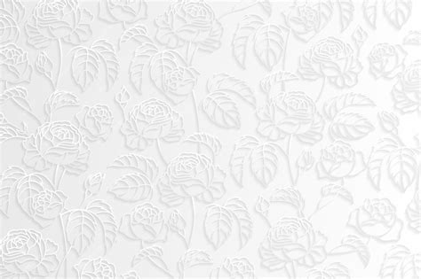 Grey And White Floral Pattern
