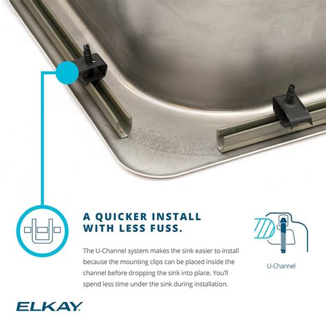 Elkay Lustertone Stainless Steel 22 x 22 x 7.6 Single Bowl Drop-in Sink ...