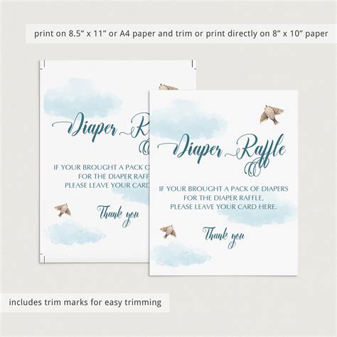 Diaper Raffle Wording