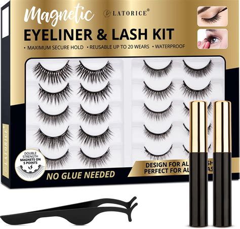 Amazon.com: Magnetic Eyelashes Kit Magnetic Eyeliner 3D and 5D ...