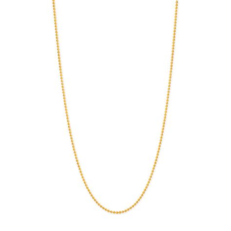 18KT Yellow Gold Dainty Beaded Gold Chain