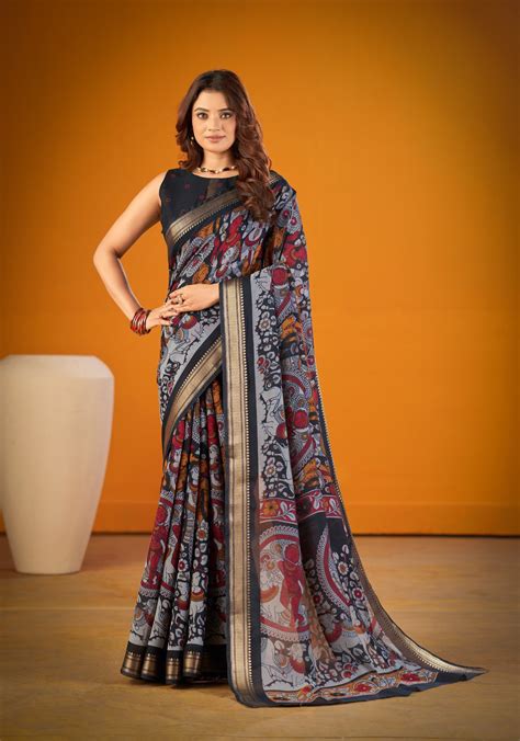 Amrah Wholesale Taraa L 7300 Chanderi Saree - Amrah Wholesale