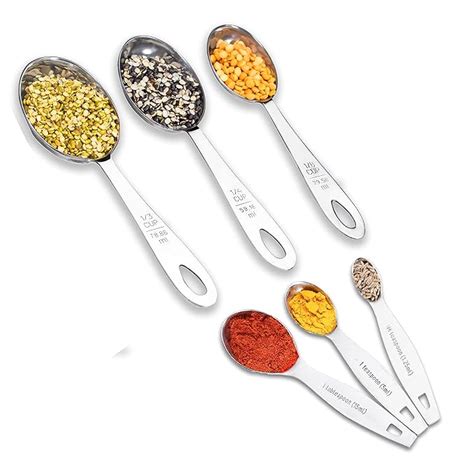 AXIOM Stainless Steel Measuring Set. 6 Pieces Premium Measuring Cup and ...
