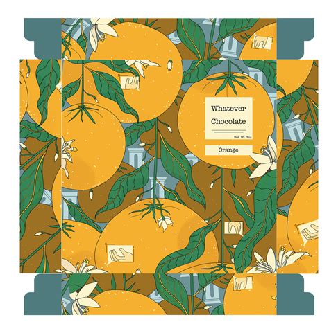 Chocolate packaging box illustration on Behance