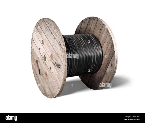 Isolated fiber optic wooden cable reel. Large 1000m loose tube cable wood drum. High-speed ...