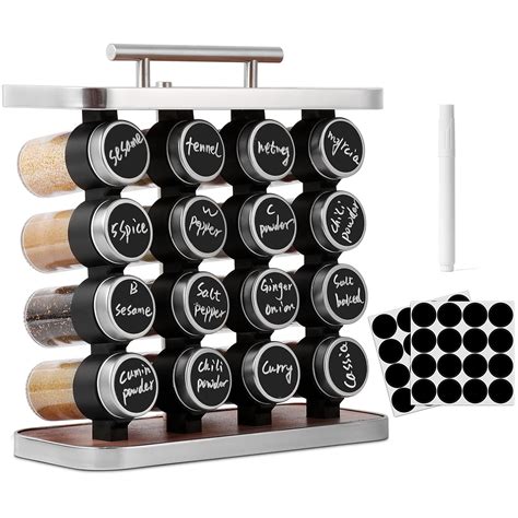 Buy Spice Rack, 4 Tier Spice Organizer with 16 Spice Jars Included 32 ...