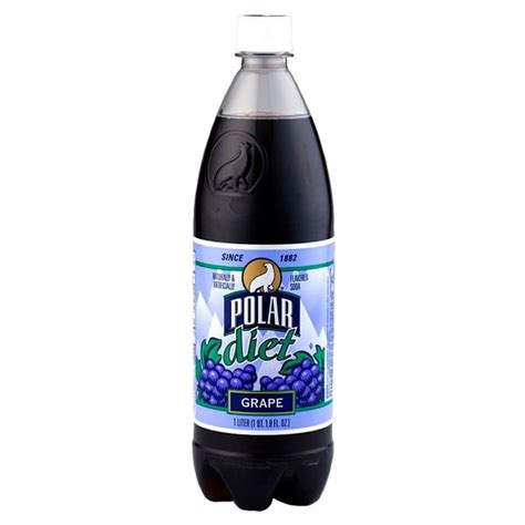 Polar Diet Grape Soda 1 L Plastic Bottles - Pack of 12 - Walmart.com