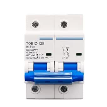 MCB Circuit Breaker 2P 1000V DC 80A 100A 125A for C Curve Photovoltaic ...