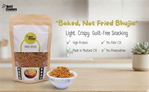 Nutri Couture Baked Bhujia | Diabetic Friendly High Protein Snack ...
