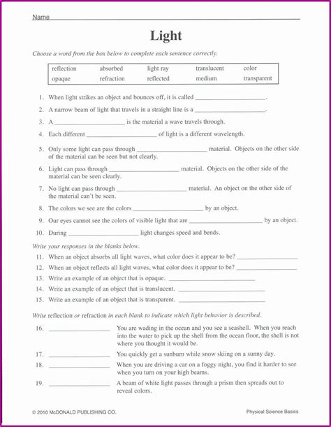 Image result for Seventh Grade Science Printable Worksheets