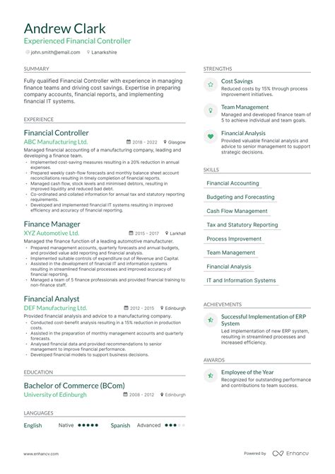 Image result for Controller Resume Examples