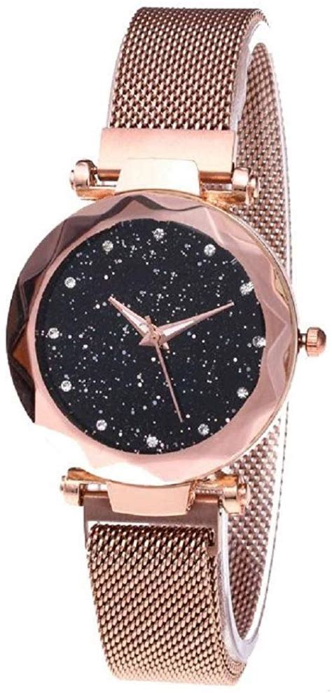 TESLO Analogue Girls' Watch (Gold Dial Gold Colored Strap) : Amazon.in ...